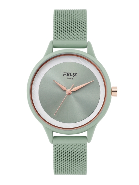 FELIX Women Green Dial & Stainless Steel Bracelet Style Straps Analogue Watch F9081LGE
FELIX Women Green Dial & Stainless Steel Bracelet Style Straps Analogue Watch F9081LGE