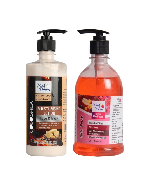 Pink Plums Set of 2 Cocoshea Skin Fruit Liquid Handwash & Aromatic Body Lotion, Multi
Pink Plums Set of 2 Cocoshea Skin Fruit Liquid Handwash & Aromatic Body Lotion, Multi