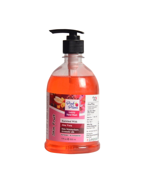 Pink Plums Fruit Mix Liquid Handwash Enriched with Aloe Vera Skin & Aromatic Oils - 500 ml, Multi
Pink Plums Fruit Mix Liquid Handwash Enriched with Aloe Vera Skin & Aromatic Oils - 500 ml, Multi
