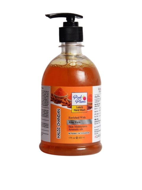 Pink Plums Haldi & Chandan Handwash Enriched with Aloe Vera & Aromatic Oils- 500 ml, Multi
Pink Plums Haldi & Chandan Handwash Enriched with Aloe Vera & Aromatic Oils- 500 ml, Multi