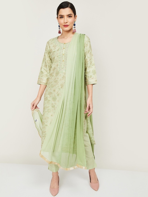 Melange by Lifestyle Women Green Ethnic Motifs Printed Regular Kurti with Trousers & With Dupatta
Melange by Lifestyle Women Green Ethnic Motifs Printed Regular Kurti with Trousers & With Dupatta