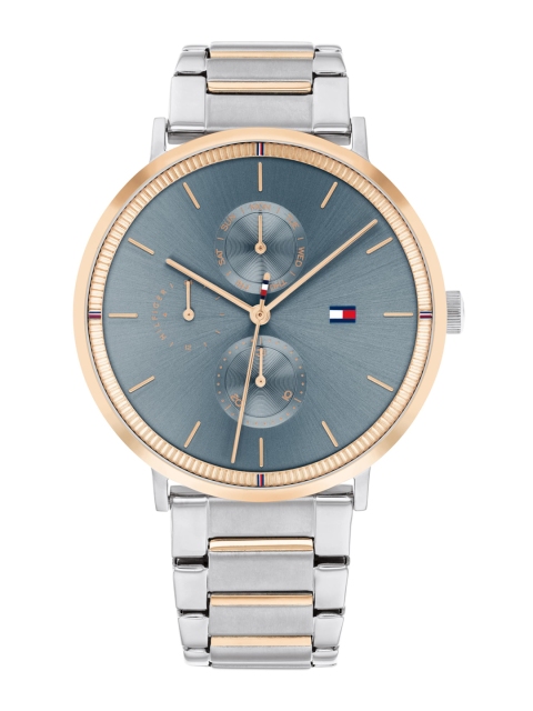 Tommy Hilfiger Women Blue Dial & Grey Stainless Steel Bracelet Style Straps Analogue Watch
Tommy Hilfiger Women Blue Dial & Grey Stainless Steel Bracelet Style Straps Analogue Watch