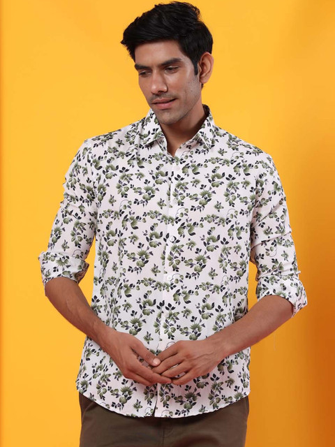 Tistabene Men Green Floral Opaque Printed Casual Shirt
Tistabene Men Green Floral Opaque Printed Casual Shirt
