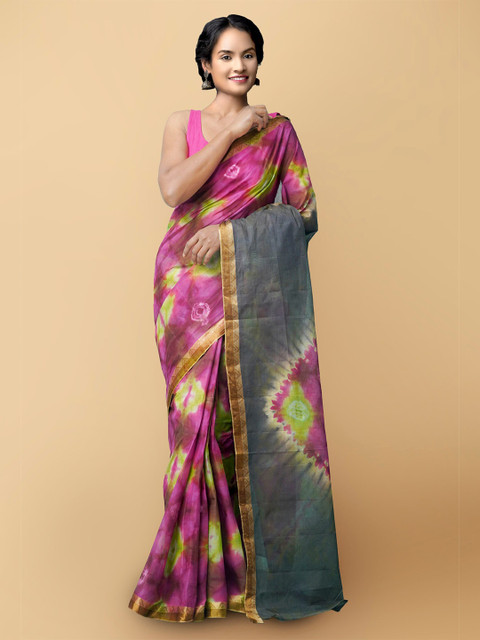 Unnati Silks Multicoloured Leheriya Printed Zari Pure Shibori Cotton Leheriya Saree, Multi
Unnati Silks Multicoloured Leheriya Printed Zari Pure Shibori Cotton Leheriya Saree, Multi