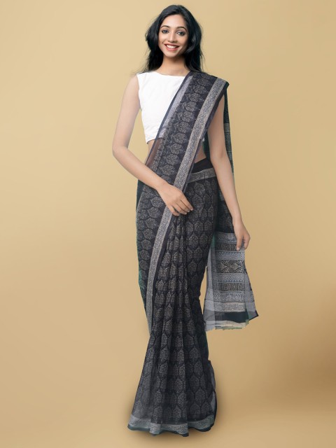 Unnati Silks Women Black & White Pure Hand Block Printed Kota Cotton Sustainable Saree
Unnati Silks Women Black & White Pure Hand Block Printed Kota Cotton Sustainable Saree