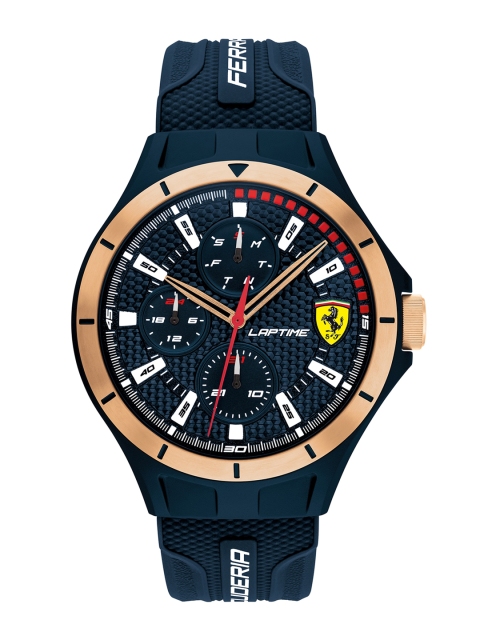 SCUDERIA FERRARI Men Blue Brass Dial & Blue Textured Straps Analogue Multi Function Watch 0830863
SCUDERIA FERRARI Men Blue Brass Dial & Blue Textured Straps Analogue Multi Function Watch 0830863