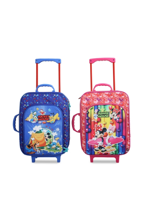 Disney Kids Mickey Mouse and Minni Mouse Pink & Blue Trolley Cabin Bag ( Pack of 2), Multi
Disney Kids Mickey Mouse and Minni Mouse Pink & Blue Trolley Cabin Bag ( Pack of 2), Multi