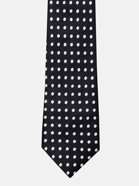 NEO NATIVES Boys Black & White Printed Broad Tie