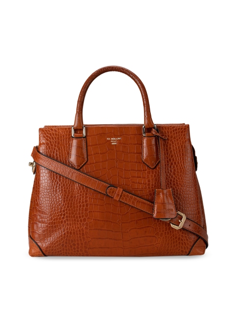 Da Milano Tan Animal Textured Leather Structured Handbags With Detachable Sling Strap
Da Milano Tan Animal Textured Leather Structured Handbags With Detachable Sling Strap