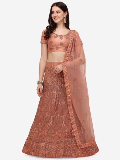 V SALES Peach-Coloured & Grey Embroidered Thread Work Semi-Stitched Lehenga & Unstitched Blouse With Dupatta
V SALES Peach-Coloured & Grey Embroidered Thread Work Semi-Stitched Lehenga & Unstitched Blouse With Dupatta