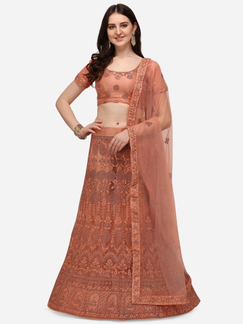 V SALES Peach-Coloured & Grey Embroidered Thread Work Semi-Stitched Lehenga & Unstitched Blouse With Dupatta
V SALES Peach-Coloured & Grey Embroidered Thread Work Semi-Stitched Lehenga & Unstitched Blouse With Dupatta