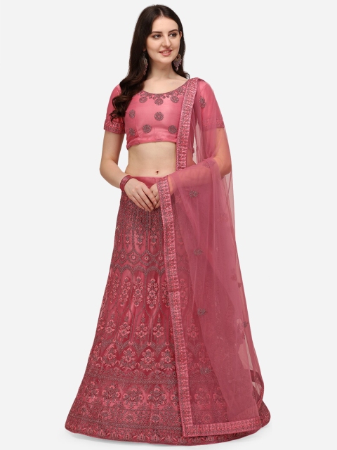 V SALES Pink & Grey Embroidered Thread Work Semi-Stitched Lehenga & Unstitched Blouse With Dupatta
V SALES Pink & Grey Embroidered Thread Work Semi-Stitched Lehenga & Unstitched Blouse With Dupatta