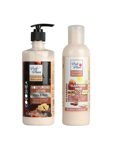 Pink Plums 2 Pcs Face & Body Moisturising with Body Lotion Cleansing Milk 700 ml, Multi
Pink Plums 2 Pcs Face & Body Moisturising with Body Lotion Cleansing Milk 700 ml, Multi