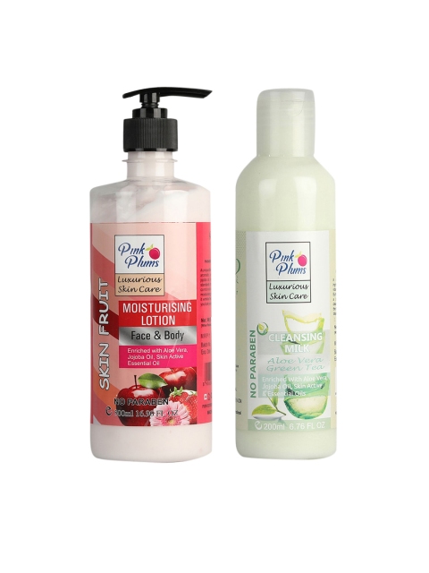 Pink Plums 2 Pcs Face & Body Moisturising with Body Lotion Cleansing Milk 700 ml, Multi
Pink Plums 2 Pcs Face & Body Moisturising with Body Lotion Cleansing Milk 700 ml, Multi