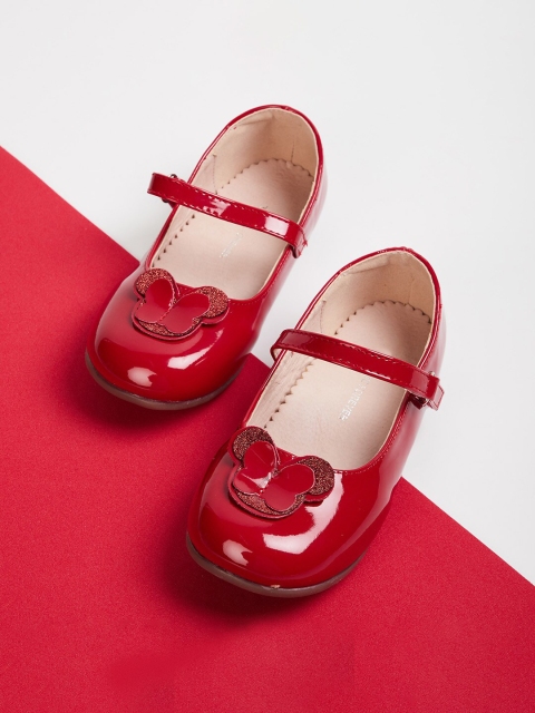 Fame Forever by Lifestyle Girls Red PU Ballernina Flatforms