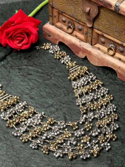 Moedbuille Gold-Toned & Silver-Toned Brass Gold-Plated Oxidised Tribal Layered Necklace
Moedbuille Gold-Toned & Silver-Toned Brass Gold-Plated Oxidised Tribal Layered Necklace