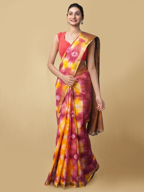 Unnati Silks Women Multicoloured Pure Shibori Cotton Sustainable Saree, Multi
Unnati Silks Women Multicoloured Pure Shibori Cotton Sustainable Saree, Multi