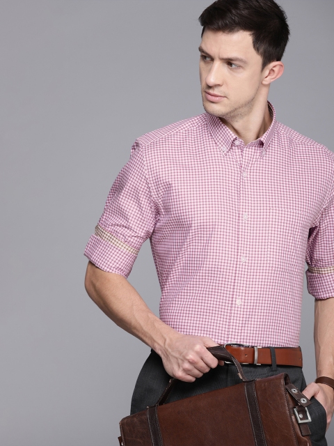 Louis Philippe Men Purple Slim Fit Grid Tattersall Checks Opaque Pure Cotton Formal Shirt
Louis Philippe Men Purple Slim Fit Grid Tattersall Checks Opaque Pure Cotton Formal Shirt