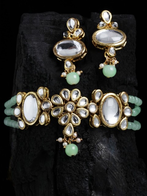KARATCART White & Gold Toned Alloy Gold-Plated Kundan-Studded Handcrafted Jewellery Set
KARATCART White & Gold Toned Alloy Gold-Plated Kundan-Studded Handcrafted Jewellery Set