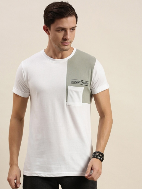 Difference of Opinion Men White & Olive Green Pure Cotton Colourblocked Pockets T-shirt
Difference of Opinion Men White & Olive Green Pure Cotton Colourblocked Pockets T-shirt