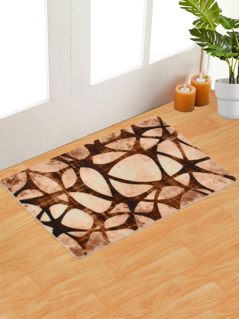 Florida Brown & Beige Printed Anti-Skid Doormat