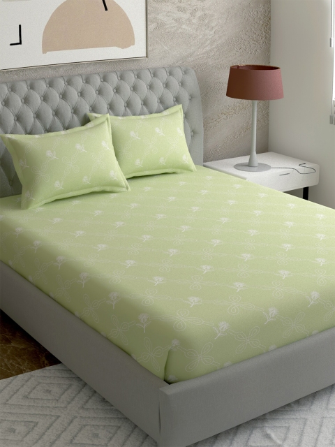 EverHOME Green & White Floral Printed 260 TC Cotton Queen Bedsheet with 2 Pillow Covers
EverHOME Green & White Floral Printed 260 TC Cotton Queen Bedsheet with 2 Pillow Covers