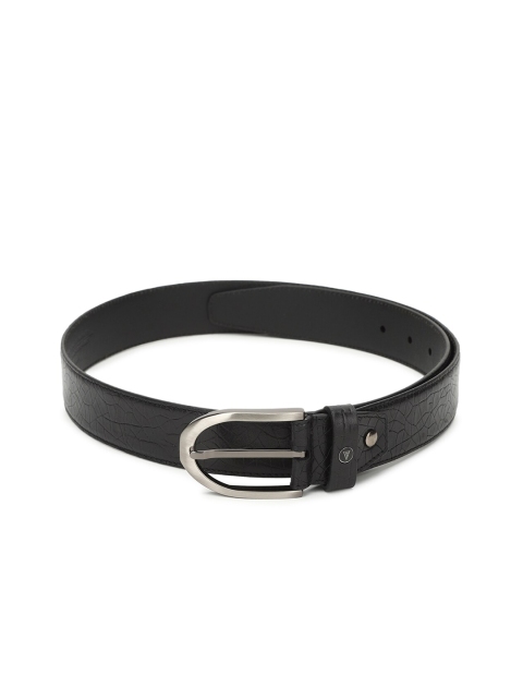 Van Heusen Men Black Textured Leather Belt