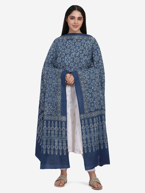 THE WEAVE TRAVELLER Blue & White Ethnic Motifs Printed Pure Cotton Block Print Dupatta
THE WEAVE TRAVELLER Blue & White Ethnic Motifs Printed Pure Cotton Block Print Dupatta