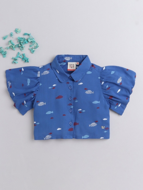 Ed-a-Mamma Blue Shirt Style Top