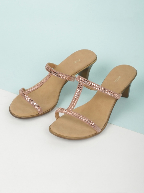 max Gold-Toned PU Sandals