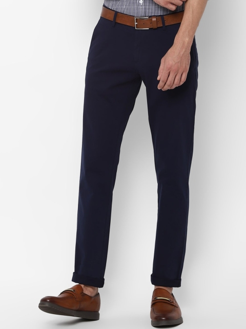 Allen Solly Men Navy Blue Slim Fit Trousers