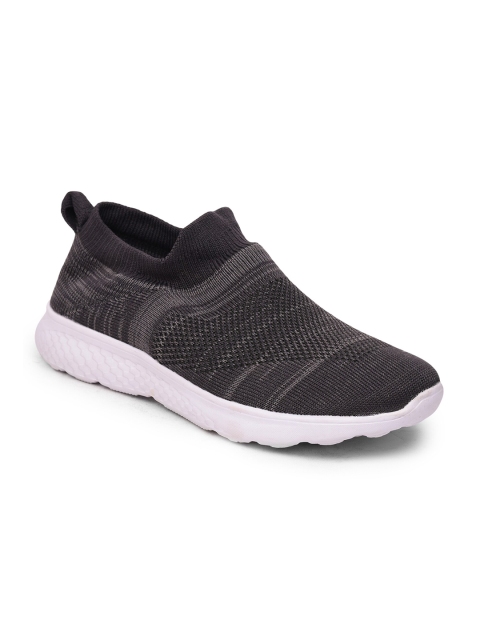 Liberty Women Grey Mesh Slip On Walking Shoes