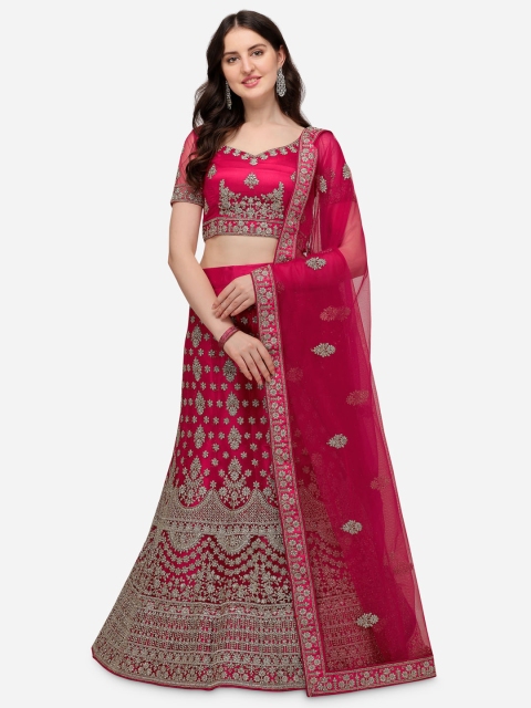 VRSALES Red & Silver-Coloured Embroidered Semi-Stitched Lehenga & Blouse With Dupatta
VRSALES Red & Silver-Coloured Embroidered Semi-Stitched Lehenga & Blouse With Dupatta