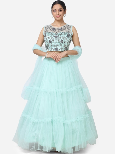 BOMBAY SELECTIONS Sea Green & Grey Embroidered Semi-Stitched Lehenga & Ready to Wear Blouse With Dupatta
BOMBAY SELECTIONS Sea Green & Grey Embroidered Semi-Stitched Lehenga & Ready to Wear Blouse With Dupatta
