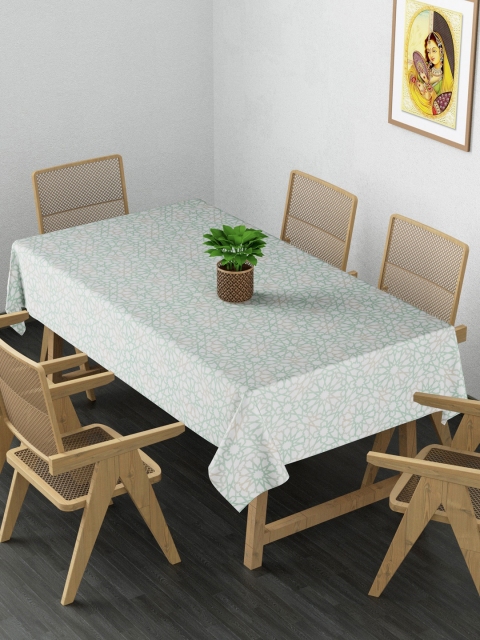 Clasiko Green & White Geometric Printed 6-Seater Pure Cotton Rectangular Table Cover
Clasiko Green & White Geometric Printed 6-Seater Pure Cotton Rectangular Table Cover