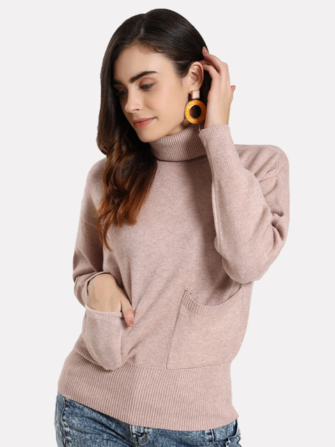 iki chic Women Beige Woollen Pullover 
iki chic Women Beige Woollen Pullover