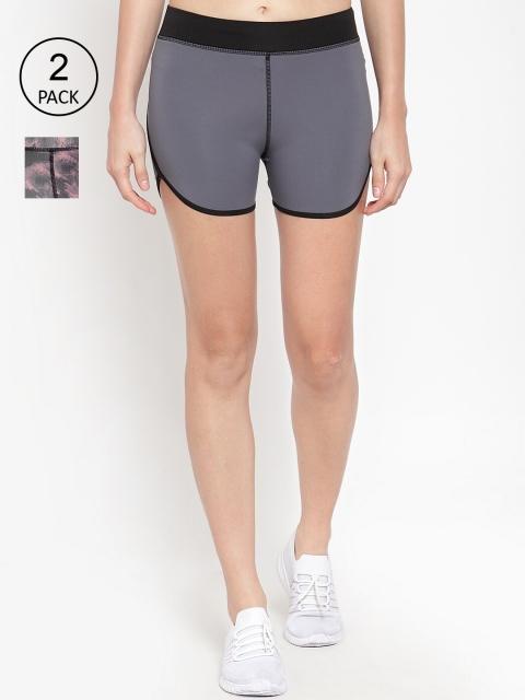 Boston Club Women Pack Of 2 Grey Floral Printed Skinny Fit Training or Gym Regular Shorts
Boston Club Women Pack Of 2 Grey Floral Printed Skinny Fit Training or Gym Regular Shorts