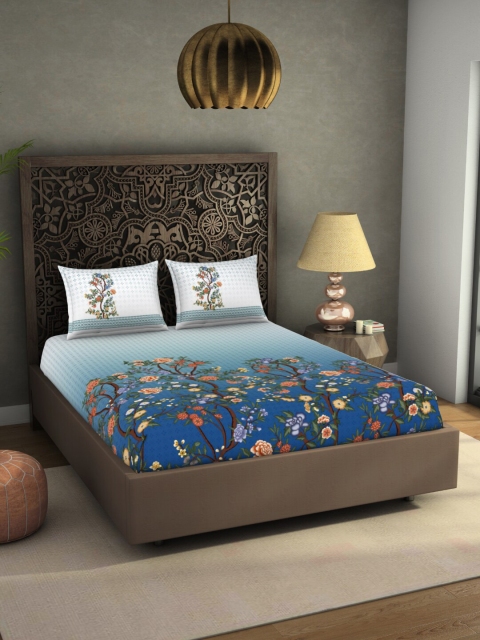 SPACES Rangana Anish Blue & White Ethnic Motifs 300 TC Pure Cotton King Bedsheet with 2 Pillow Covers
SPACES Rangana Anish Blue & White Ethnic Motifs 300 TC Pure Cotton King Bedsheet with 2 Pillow Covers