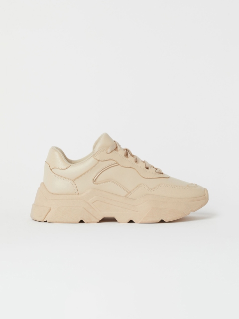 H&M Women Beige Chunky Trainers