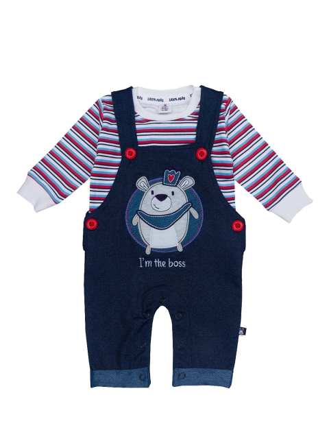 Little Folks Infant Kids Navy Blue & Red Printed Pure Cotton Denim Dungarees With T-Shirt
Little Folks Infant Kids Navy Blue & Red Printed Pure Cotton Denim Dungarees With T-Shirt