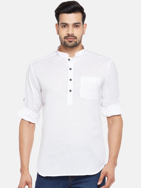 indus route by Pantaloons Men Off White Kurta