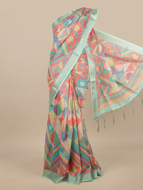 Pothys Red & Green Zari Linen Blend Saree
Pothys Red & Green Zari Linen Blend Saree