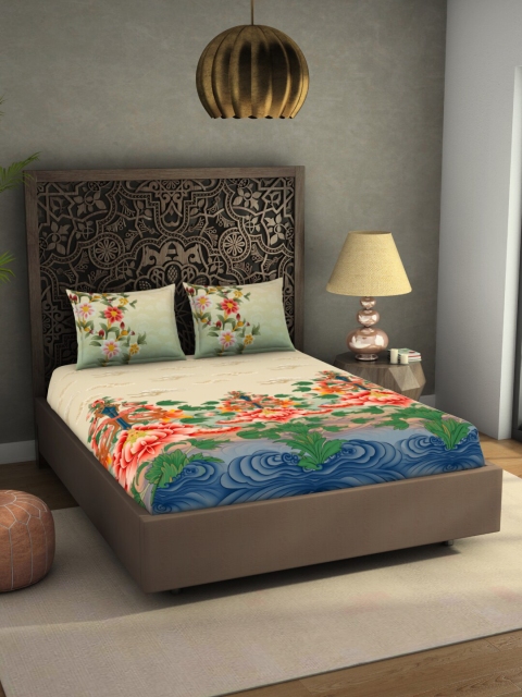 SPACES Rangana Niyama Beige & Red Floral 300 TC Pure Cotton King Bedsheet with 2 Pillow Covers
SPACES Rangana Niyama Beige & Red Floral 300 TC Pure Cotton King Bedsheet with 2 Pillow Covers