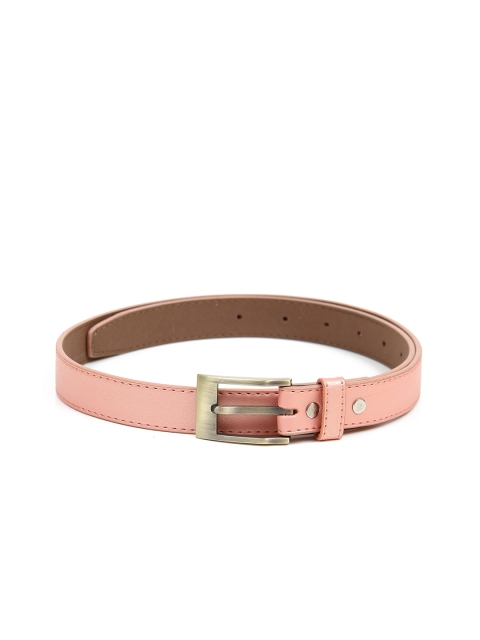 Calvadoss Women Rose Pink Textured Belt