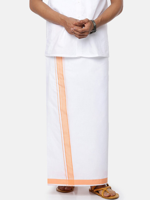 RAMRAJ COTTON Men White Solid Pure Cotton Dhoti
RAMRAJ COTTON Men White Solid Pure Cotton Dhoti