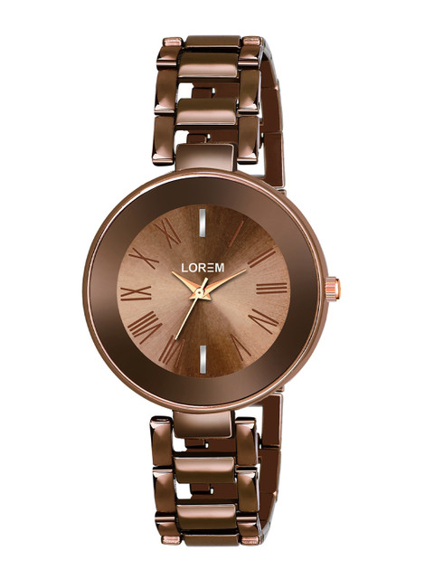 LOREM Women Brown Embellished Dial & Bracelet Style Straps Analogue Watch LR284
LOREM Women Brown Embellished Dial & Bracelet Style Straps Analogue Watch LR284