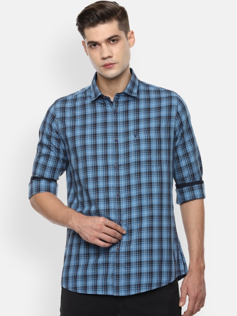 Van Heusen Sport Men Blue & Black Slim Fit Opaque Checked Pure Cotton Casual Shirt
Van Heusen Sport Men Blue & Black Slim Fit Opaque Checked Pure Cotton Casual Shirt
