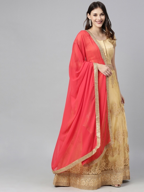 The Chennai Silks Gold-Toned & Red Embroidered Ready To Wear Lehenga Choli with Dupatta
The Chennai Silks Gold-Toned & Red Embroidered Ready To Wear Lehenga Choli with Dupatta
