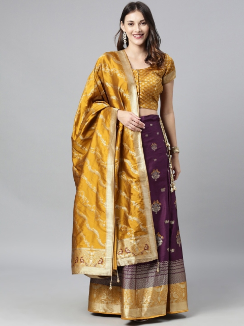 The Chennai Silks Violet & Mustard Woven Designed Ready To Wear Lehenga Choli & Dupatta
The Chennai Silks Violet & Mustard Woven Designed Ready To Wear Lehenga Choli & Dupatta