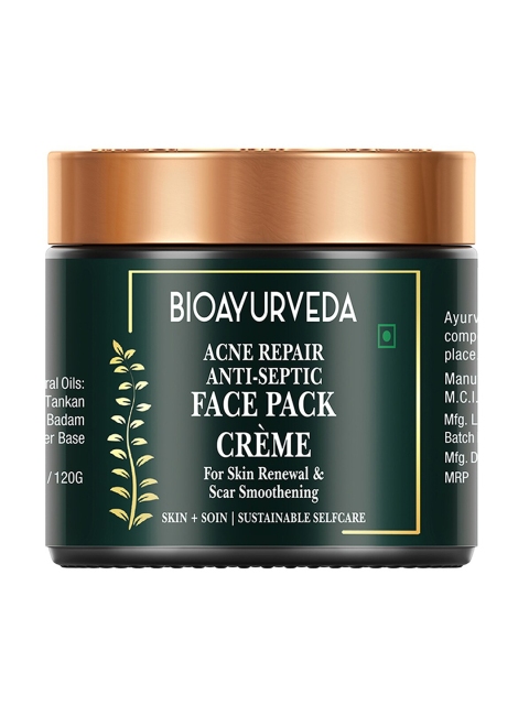BIOAYURVEDA Acne Repair Anti-Septic Skin & Scar Smoothening Face Pack Creme - 120 g, Green
BIOAYURVEDA Acne Repair Anti-Septic Skin & Scar Smoothening Face Pack Creme - 120 g, Green